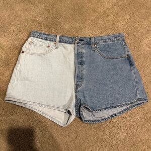 Levi's Light Blue and Blue Jean Shorts